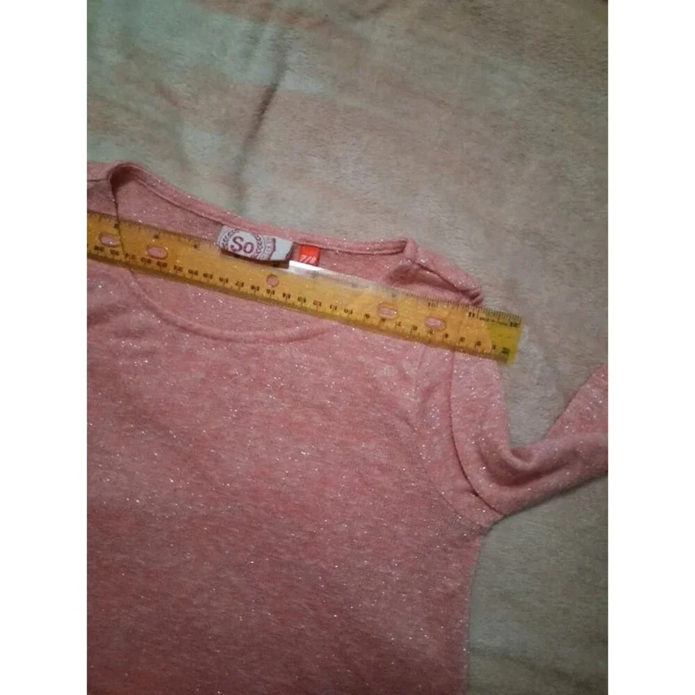 SO Girls' 7/8 Sparkly Top